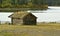 Lakeside log cabin