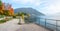 Lakeside promenade Gmunden, autumnal landscape Salzkammergut austria