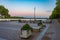 Lakeside promenade in Swedish town Vaxjo