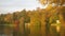 Lakeside scene in an evening in Autumn