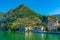 Lakeside view of Marone village at Iseo lake in Italy