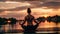 Lakeside Yoga at Sunset
