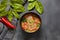 Laksa Soup â€“ a Malaysian  Coconut Curry  Soup with shrimps over rice noodles