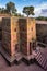 Lalibela, Ethiopia - Feb 13, 2020: Ethiopian people at the famous Rock-Hewn Church of Saint George - Bete Giyorgis