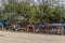 LALIBELA, ETHIOPIA - MARCH 29, 2019: Souvenir stalls in Lalibela, Ethiop