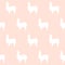 Lama. Alpaca. Seamless pattern with cute animals. Vector.