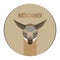 Lama logo template. Invitation card, advertising. Stylized animal character of South America. Lama, vicuna, alpaca, guanaco.