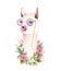 Lama Showing Tongue, Fun Sunglasses Flowers Animal