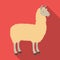 Lama, a South American pack animal. A lame, a cloven-hoofed mammal single icon in flat style vector symbol stock