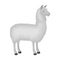 Lama, a South American pack animal. A lame, a cloven-hoofed mammal single icon in monochrome style vector symbol stock