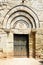 Lamalou-les-Bains, entrance of old roman church,Languedoc-Roussillion, France