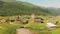 Lamaria monastery surrounded by beautiful nature in Ushguli village. Unesco world heritage sites in Georgia