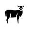 lamb domestic farm animal glyph icon vector illustration