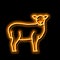lamb domestic farm animal neon glow icon illustration