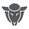 Lamb of god glyph icon, jewish and animal, sheep sign, vector graphics, a solid pattern on a white background.