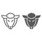 Lamb of god line and glyph icon, jewish and animal, sheep sign, vector graphics, a linear pattern on a white background.