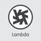 LAMB - Lambda. The Icon of Virtual Momey or Market Emblem.