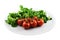 Lamb`s lettuce with tomatoes, Photography