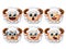 Lamb sheep emoji vector set. Cute lamb emojis and sheep emoticon with facial expression of hungry.