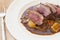 Lamb sirloin with herbed gnocchi