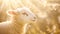 A lamb, symbolizing Judaism, stands against a golden background