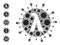 Lambda Covid Virus Icon - Coronavirus Composition and Bonus Icons