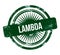 Lambda - green grunge stamp
