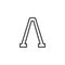 Lambda letter outline icon