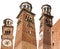 Lamberti Tower isolated on white - Verona Italy