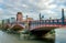 The Lambeth Bridge over the Thames, in London.