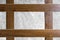 Laminate flooring planks frame variations on concrete floor background
