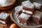 Lamingtons, sponge cake with chocolate and coconut