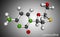 Lamivudine, 3TC drug molecule. Molecular model