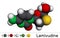 Lamivudine, 3TC drug molecule. It is used to treat Human Immunodeficiency Molecular model