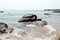 Lamma Island Beach Splashing Water.