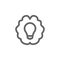 Lamp brain icon. Element of simple icon