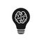 Lamp and brains - innovative lamp, mind idea. Web design