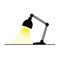 Lamp with bulb color vector