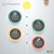 Lamp business idea infographics modern design