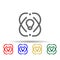 Lamp idea creative multi color style icon. Simple thin line, outline vector of web icons for ui and ux, website or mobile