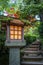 Lamp in Jojakko-ji temple, Kyoto, Japan