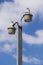 Lamp and lamppost outdoor daylight, detail urban landscape in Guatemala, Central America.