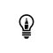 Lamp and Pencil, Creative Design Idea Flat Vector Icon