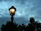 Lamp post in the evening