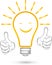 Lamp, smile, electricians, idea, logo, hands