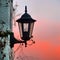 Lamp in spanish sunset