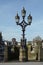 A lamp standard on a bridge over the river Ouse in York