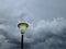 Lamp and storm. utility pole