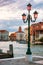 Lamp on the streen at Grand Canal, Venice