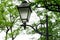 Lamp on the street. pillars with lighting. street lamp